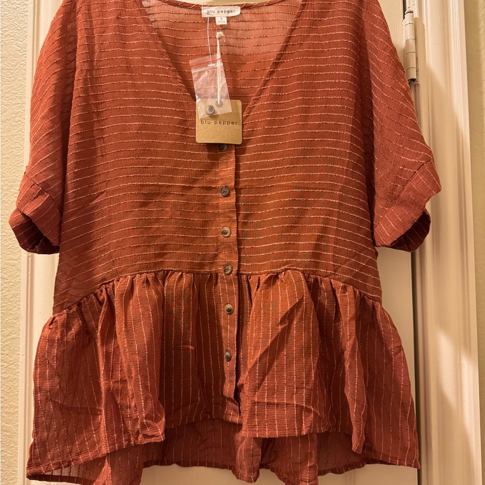 Blu Pepper babydoll top